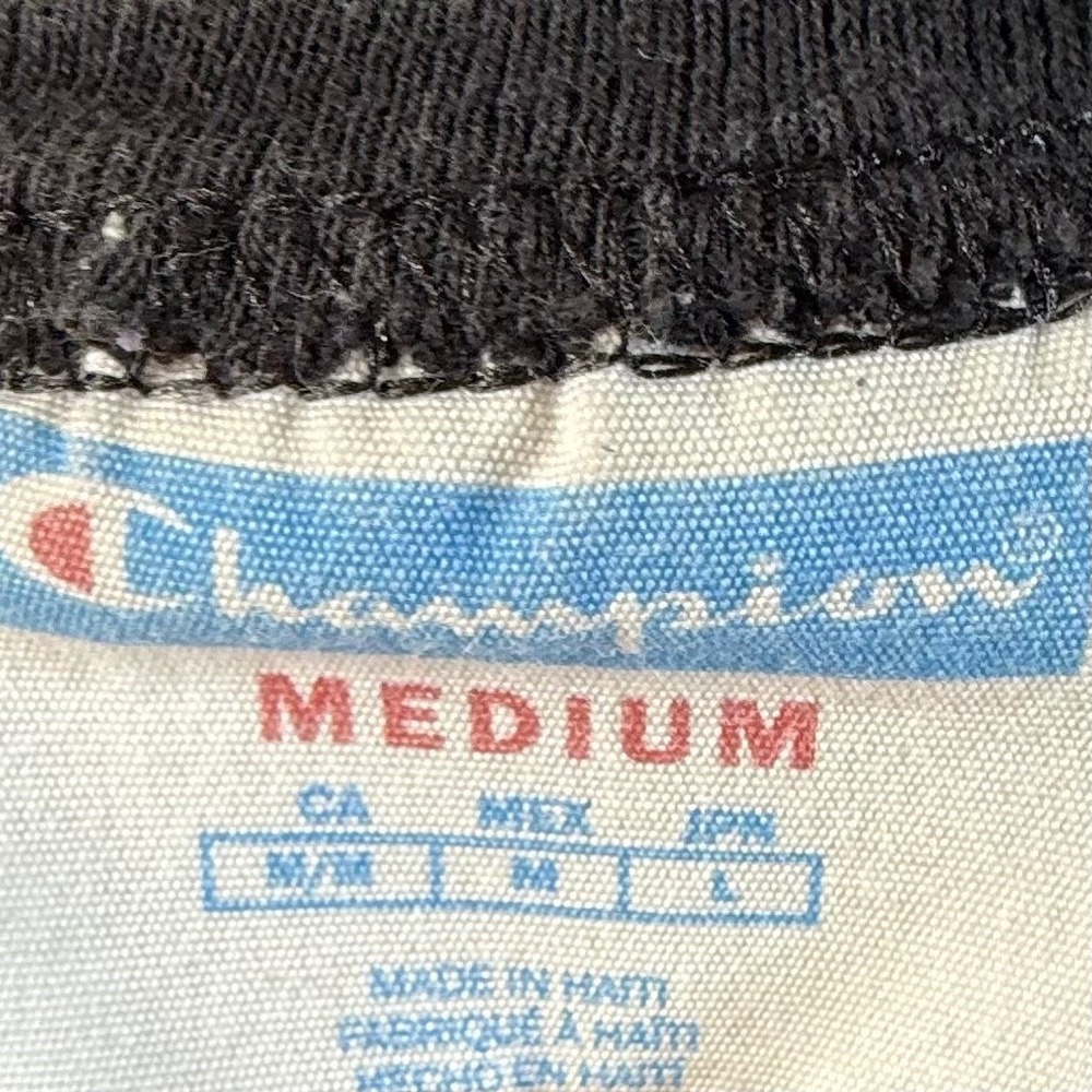 Champion T-Shirt‎ Mens Medium Viking Graphic Black Short Sleeve Cotton Tee - Picture 7 of 8